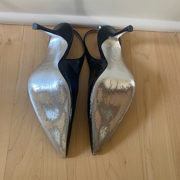 Pelle Mode Size 7 Women’s Black Eel Skin Heels - Picture 8 of 8